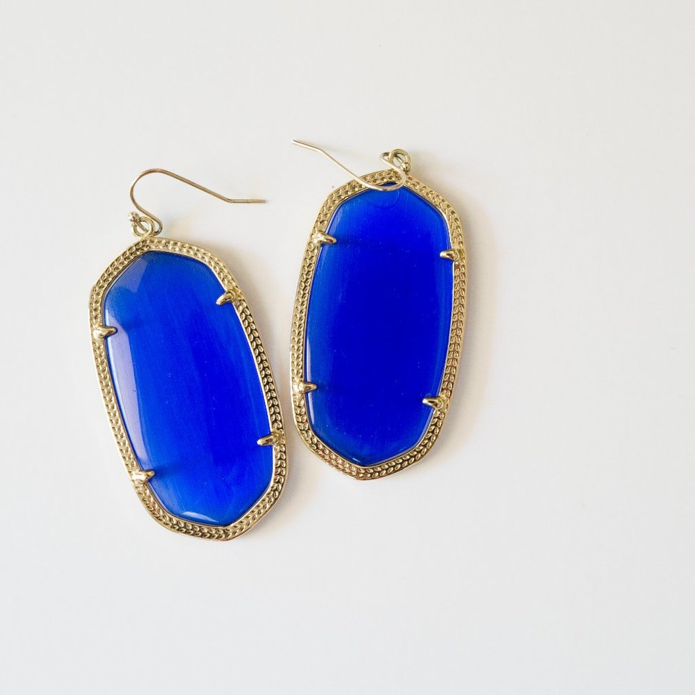 Cobalt Kendra Scott Drop Earrings